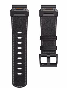 Ekte skinnreim til Garmin-klokker i 22 og 26mm Quickfit - tidløs stil