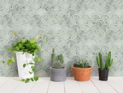 Fishscale Marble Pale Moss