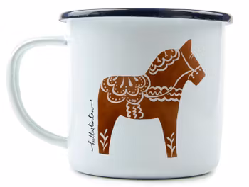 Emaljmugg Dalahästpepparkakor - 8 cm