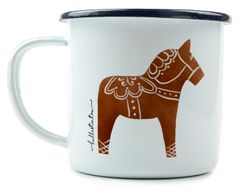 Emaljmugg Dalahästpepparkakor - 8 cm