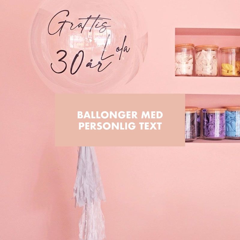Ballonger med personlig text - Theo & jag