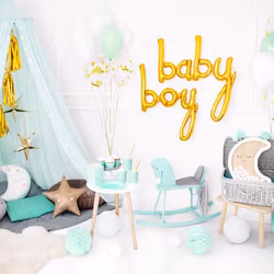 Folieballong - Boy - Guld