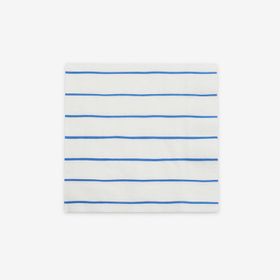 Servetter Små - Frenchie Stripe Blå