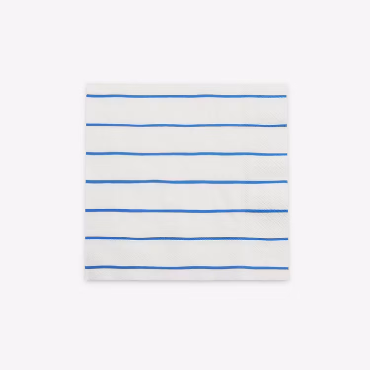 Servetter - Frenchie Stripe Blå