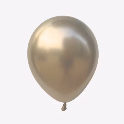 Ballong 45 cm - Chrome Vit guld
