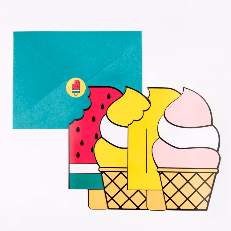 Inbjudningskort Ice Cream