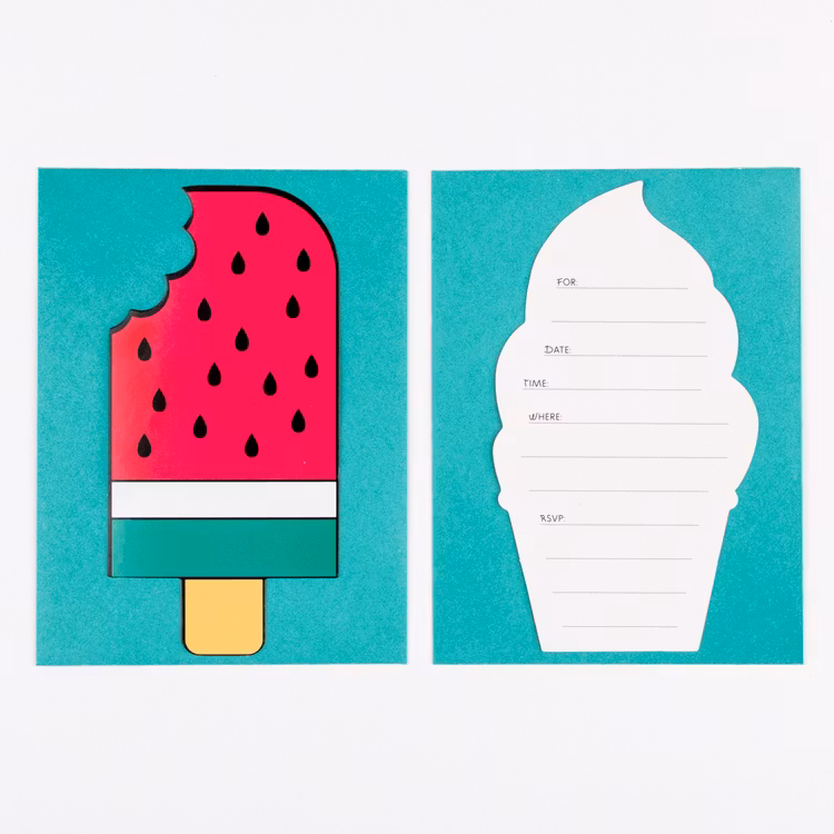 Inbjudningskort Ice Cream