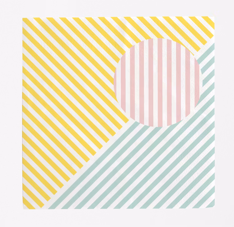 Servetter Pastel Stripes