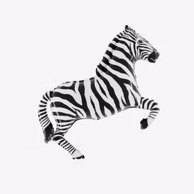 Folieballong - Zebra