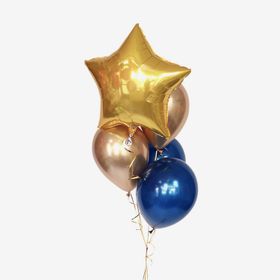 Ballongbukett Star - Guld