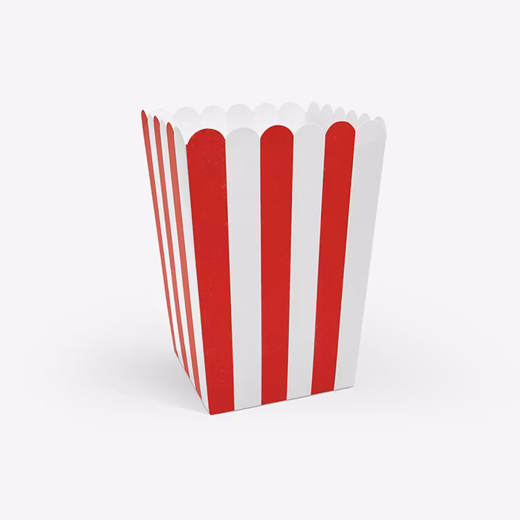 Popcornbägare - Röd/Vit