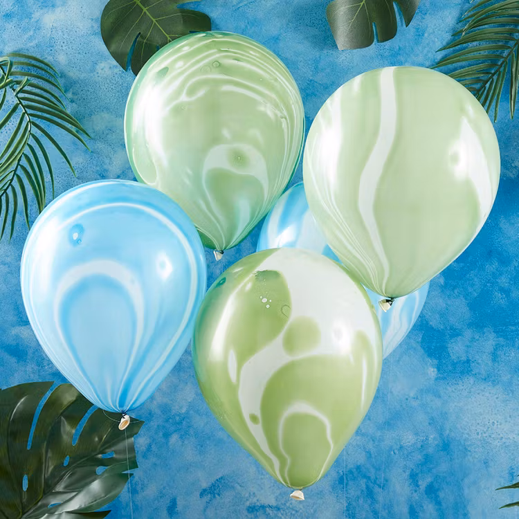 Ballonger - Marmorerade - Grön