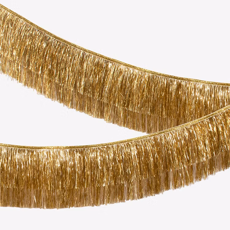Girlang - Glitter Fransar - Guld