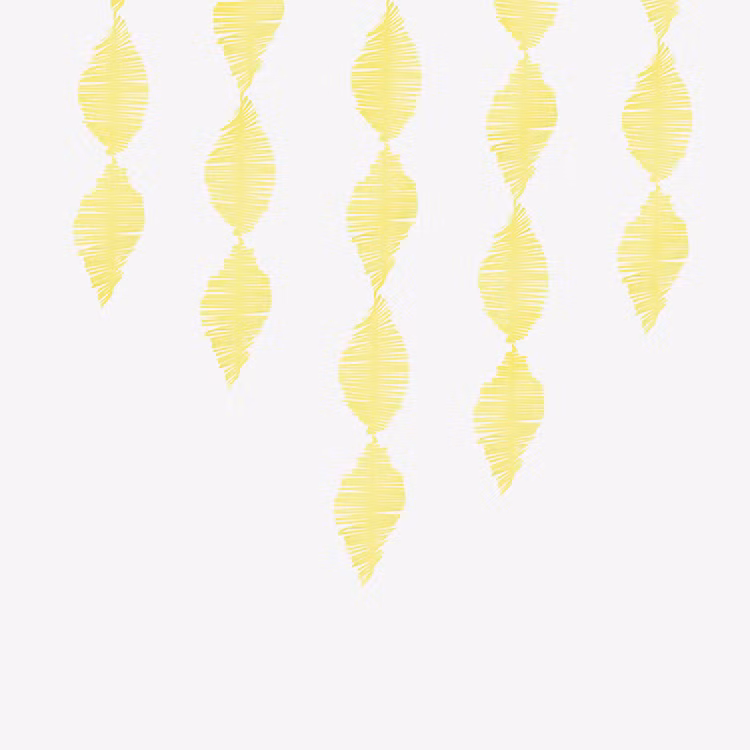 Crepe Fringe - Gul