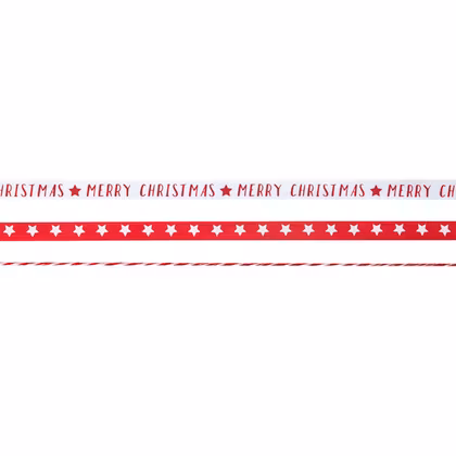 Presentband - Merry Christmas - Röd