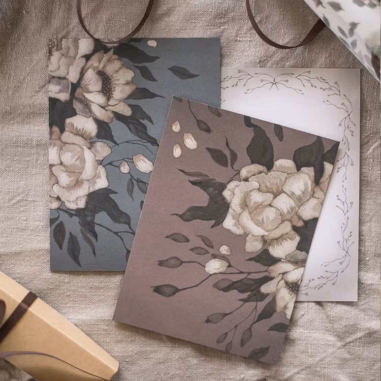 2-pack kort Peonies -  Mrs Mighetto