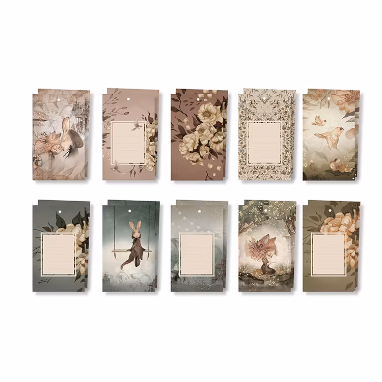 10-pack etiketter Flowers & Tivoli -  Mrs Mighetto