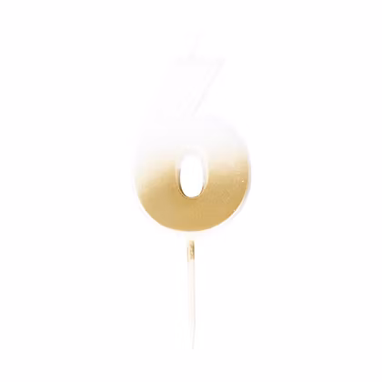 Tårtljus - 6:a - Ombre Guld