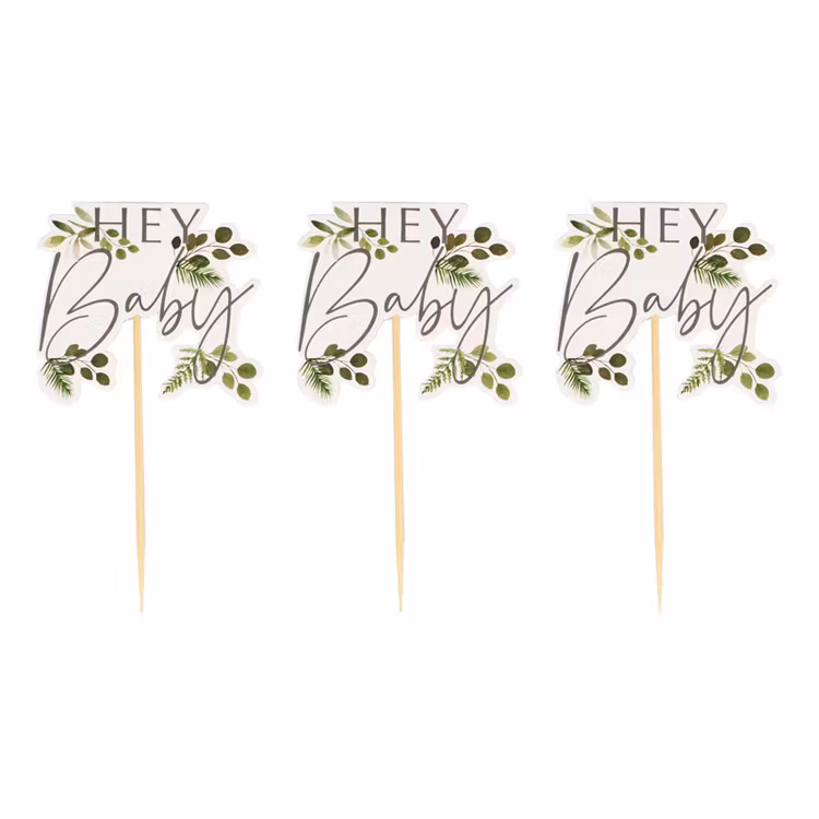 Cupcake Toppers - Hey Baby