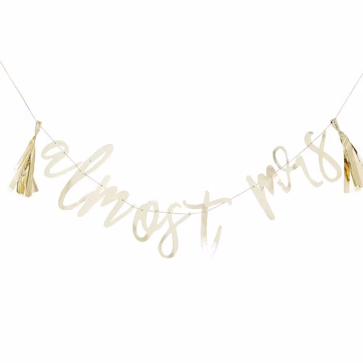 Girlang - Almost Mrs - Guld Tassels