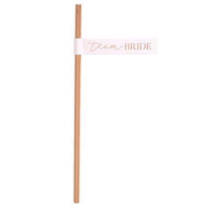 Sugrör - Flagga - Team Bride - Rosé