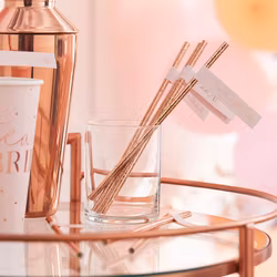 Sugrör - Flagga - Team Bride - Rosé
