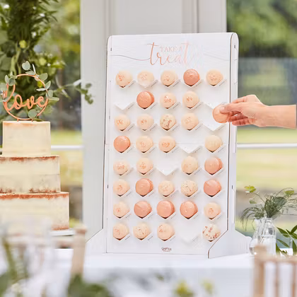 Macaron Stand - Vit/Roséguld