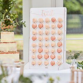 Macaron Stand - Vit/Roséguld
