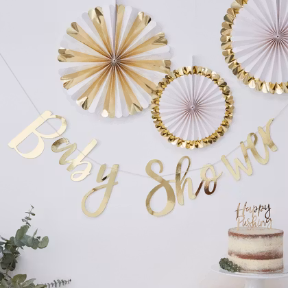 Girlang - Baby Shower - Gold
