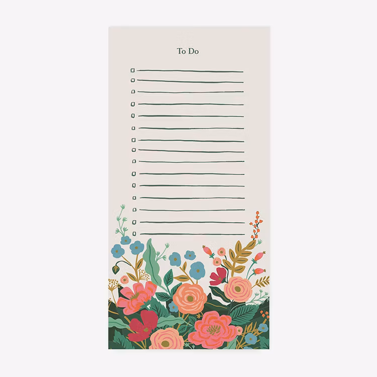 Anteckningsblock - To do List - Floral