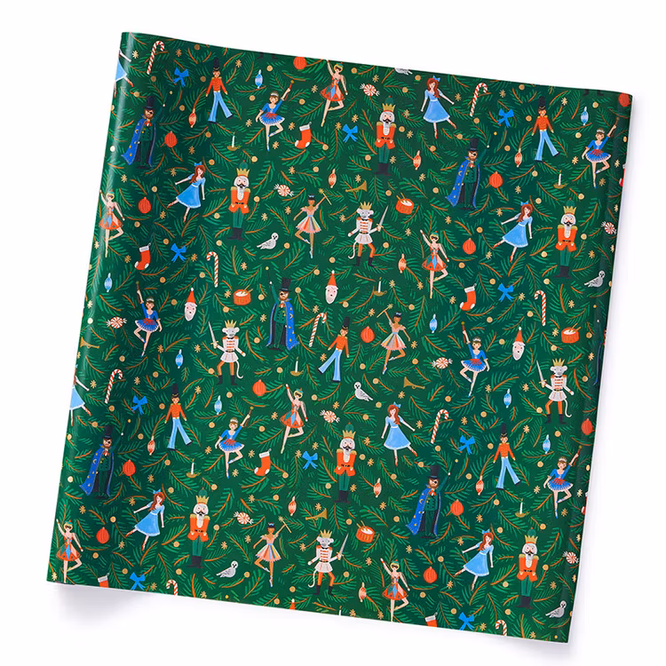 Presentpapper - Nötknäpparen - Grön