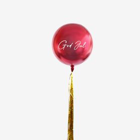 Ballongbukett - God Jul Röd