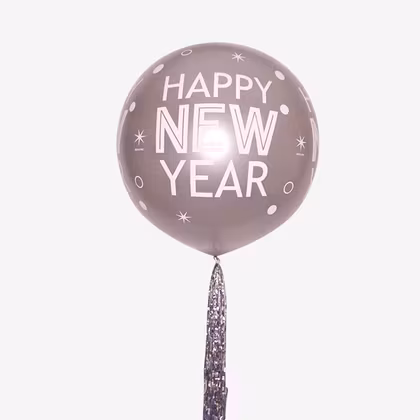 Jätteballong - Happy New Year med tail
