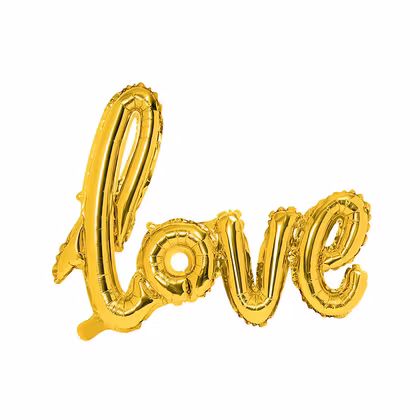 Folieballong - Love - Guld