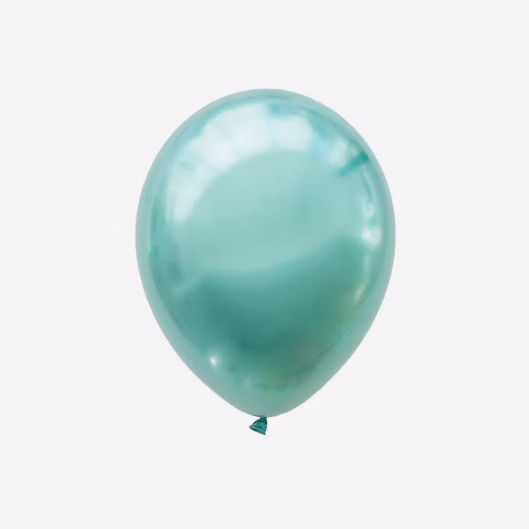 Heliumfylld latexballong 28cm - Chrome Grön