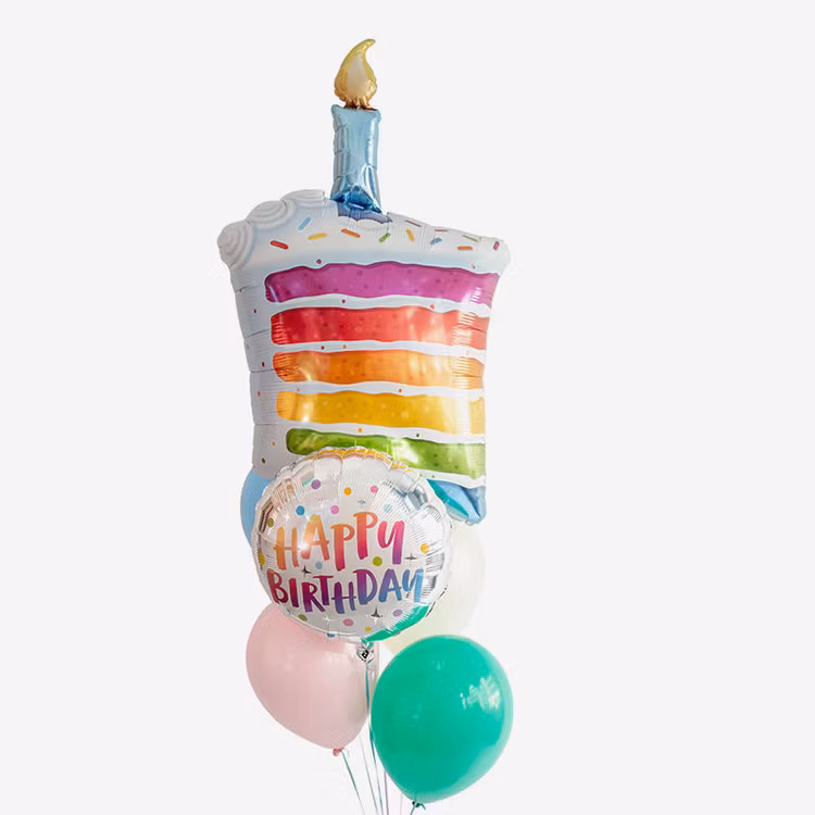 Ballongbukett - Rainbow Cake