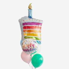 Ballongbukett - Rainbow Cake