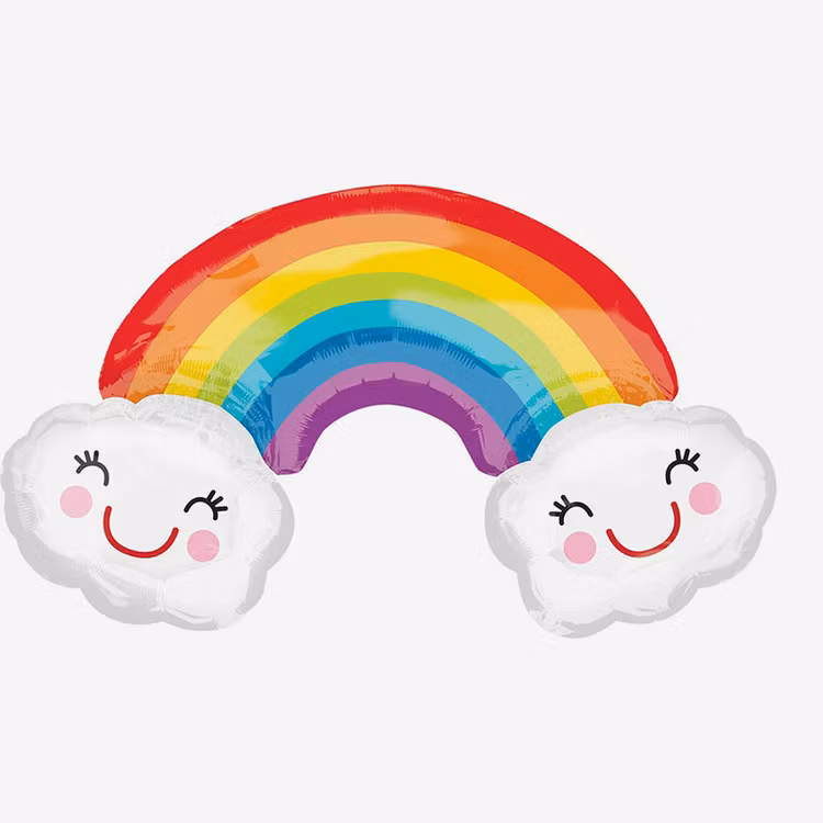 Heliumfylld ballong - Happy Rainbow