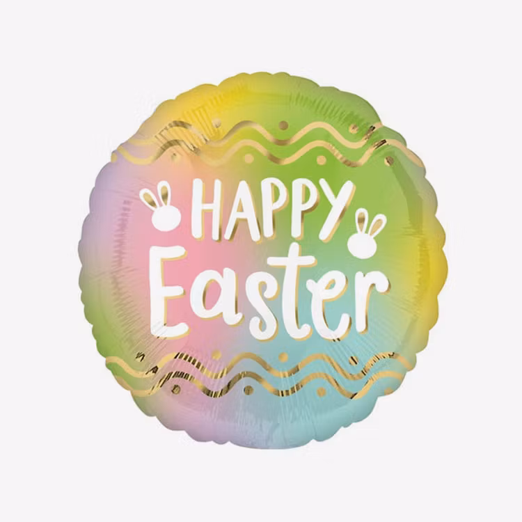 Heliumfylld folieballong - Happy easter