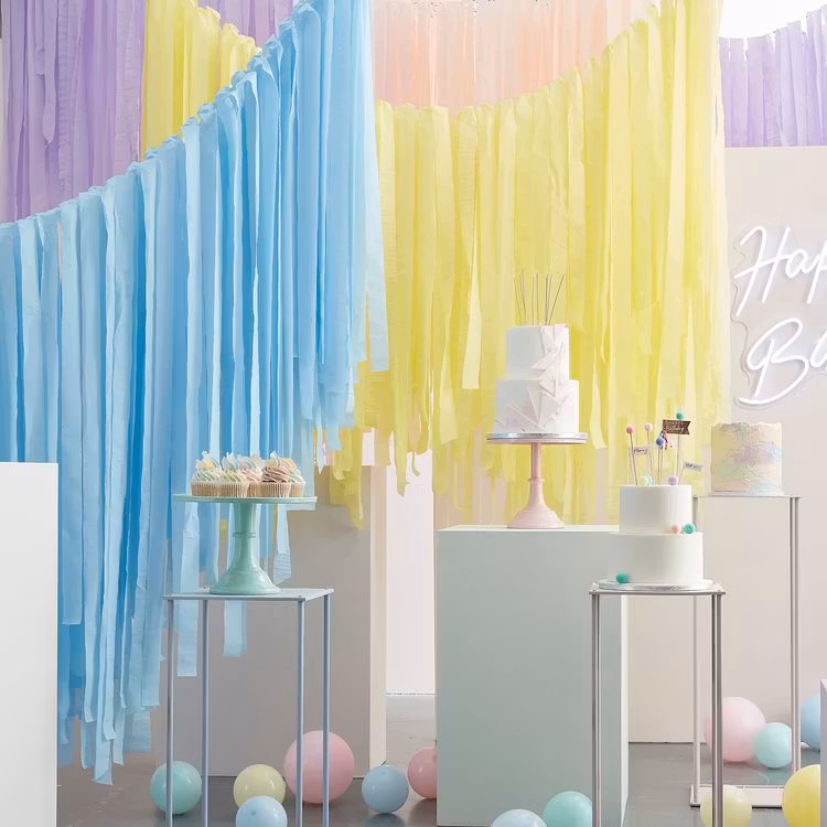 Backdrop Kit - Streamers - Pastell