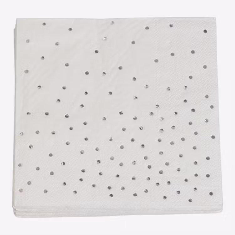 Servetter - Dots - Silver