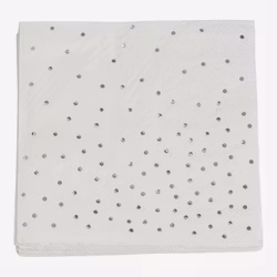 Servetter - Dots - Silver