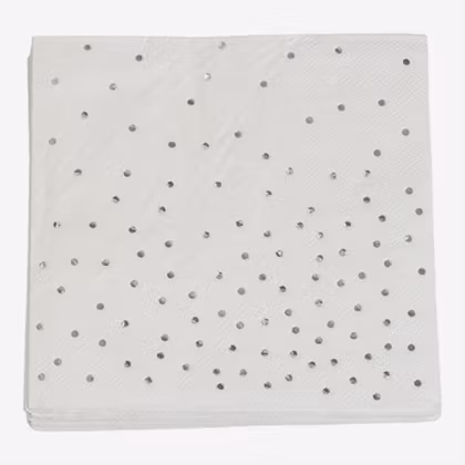 Servetter - Dots - Silver