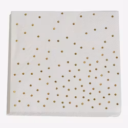 Servetter - Dots - Guld