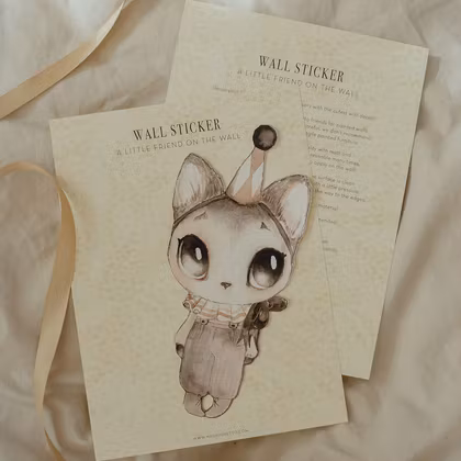 Wall sticker - Dear Meow - Mrs Mighetto