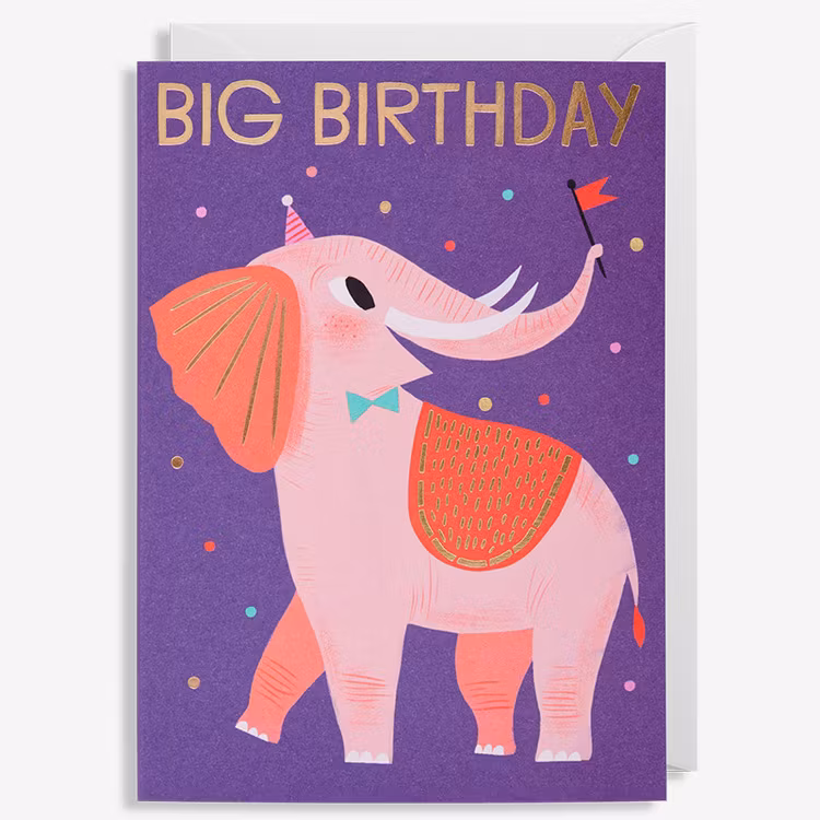 Kort - Elefant - Big Birthday