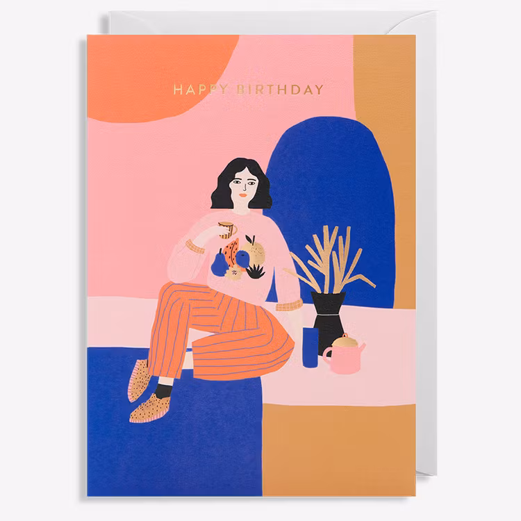 Kort - Happy Birthday - Color Shapes