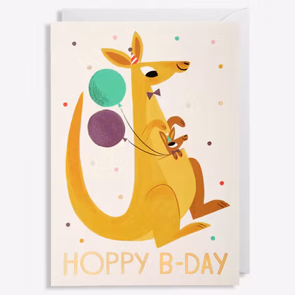 Kort - Hoppy B-day - Känguru