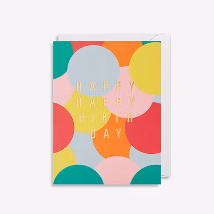 Kort - Happy Birthday - Color Circles