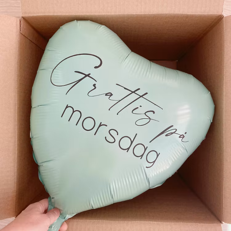 Ballongpost - Personlig Hjärtballong Mors Dag